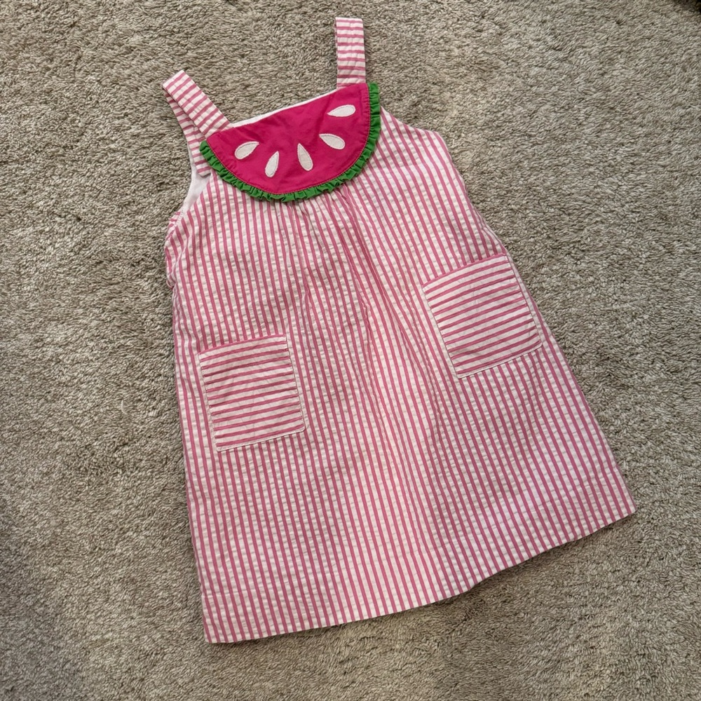 Florence Eiseman Pink Striped Watermelon Dress, 5